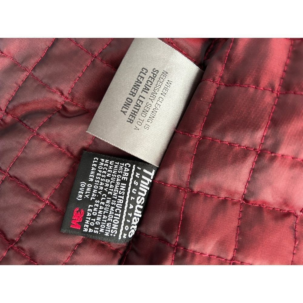 🔥Wilsons Leather, Black, gorgeous ruby lining, Button-Front Jacket - Picture 8 of 12